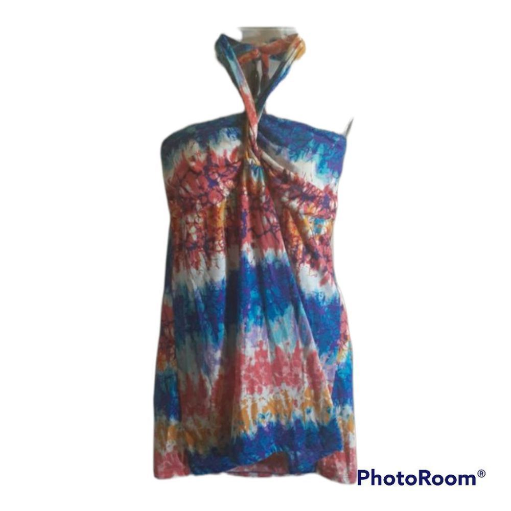 No Boundaries, XL 15/17, Halter Top, Fun Beaded Tie